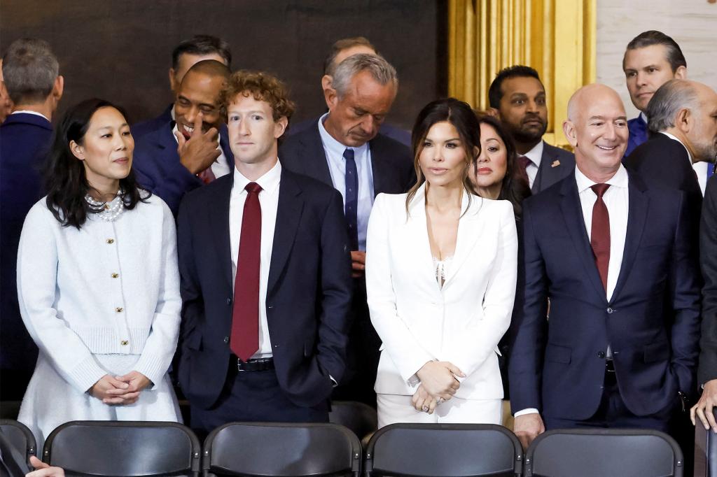 priscilla chan, mark zuckerberg, lauren sanchez and jeff bezos