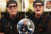 A composite of Dave Coulier on his podcast and Coulier receiving chemotherapy