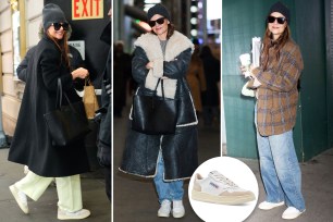 Katie Holmes wearing Autry sneakers