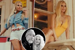 Jessica Simpson wears plunging swimsuit after her split from Eric Johnson