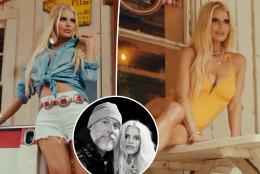 Jessica Simpson wears plunging swimsuit after her split from Eric Johnson