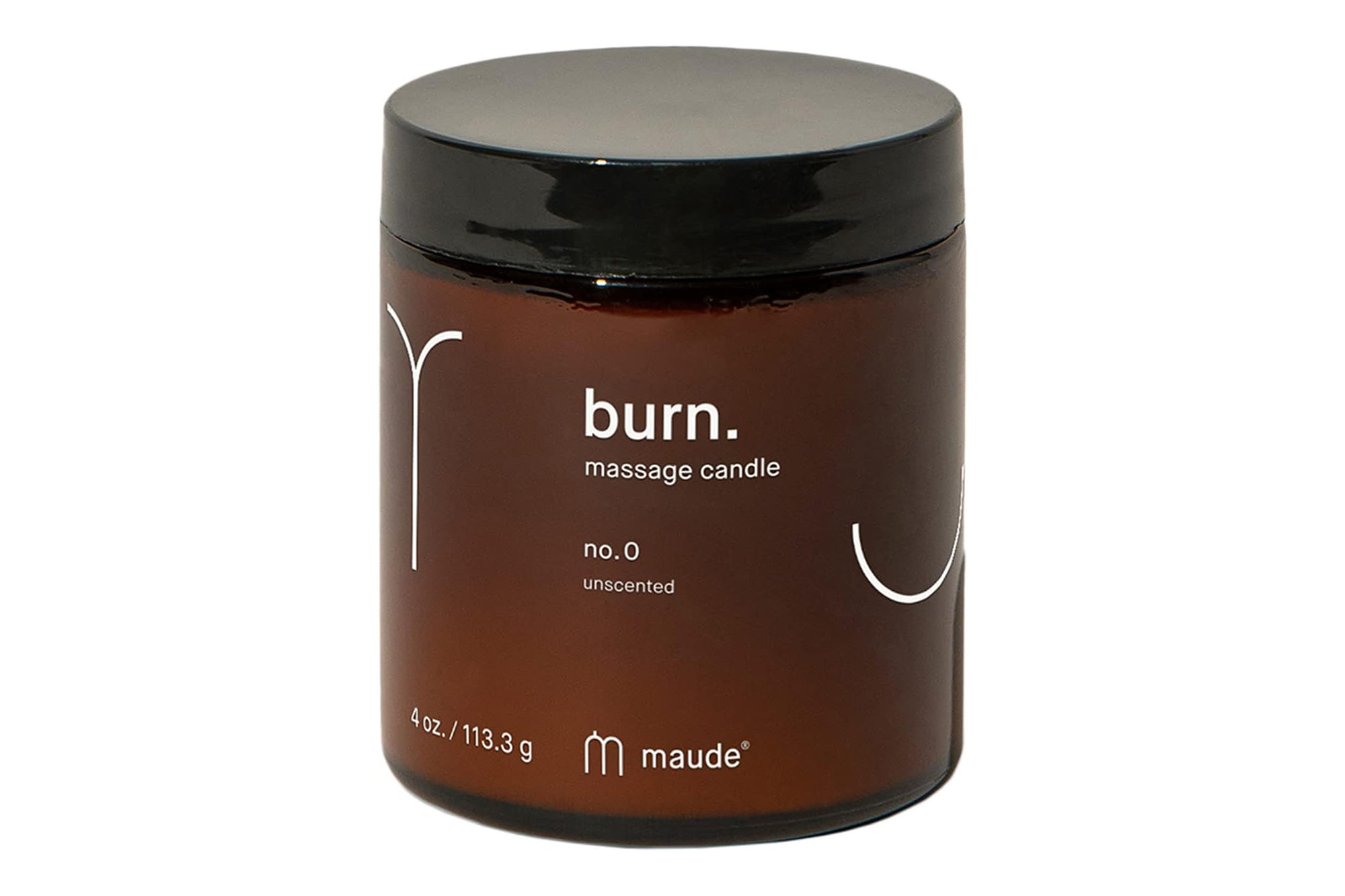 A massage oil candle