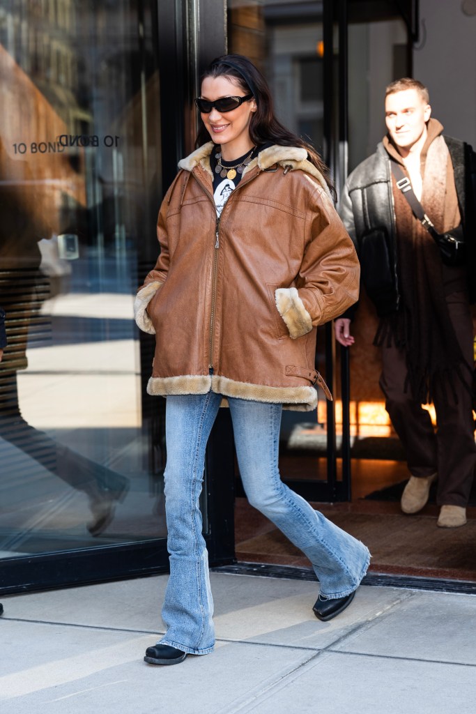 Bella Hadid keeps bundled up while stepping out in NYC.