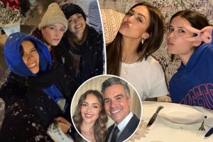 Jessica Alba and daughter with Cash Warren inset