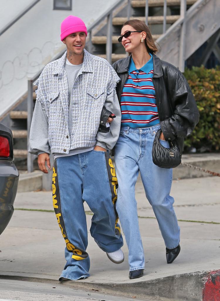 Justin and Hailey Bieber.
