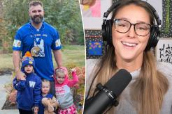 Jason Kelce, Kylie Kelce and kids