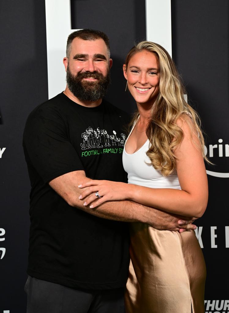 Jason Kelce and Kylie Kelce in September 2023