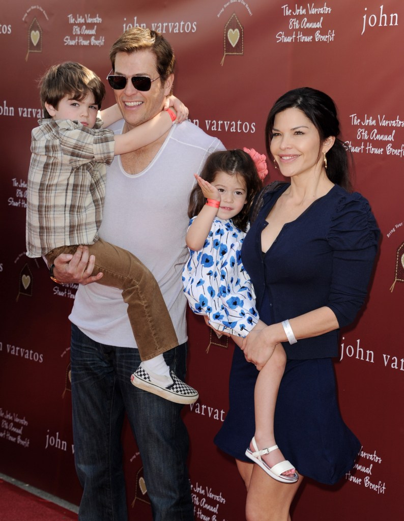 Patrick Whitesell and Lauren Sánchez  with kids Ella and Evan in 2011. 