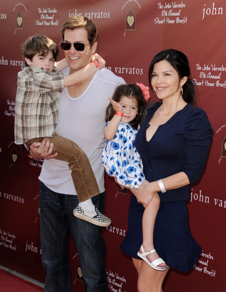 Patrick Whitesell and Lauren Sánchez  with kids Ella and Evan in 2011. 