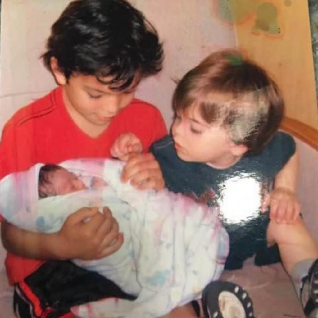Nikko Gonzalez with siblings Ella and Evan. 