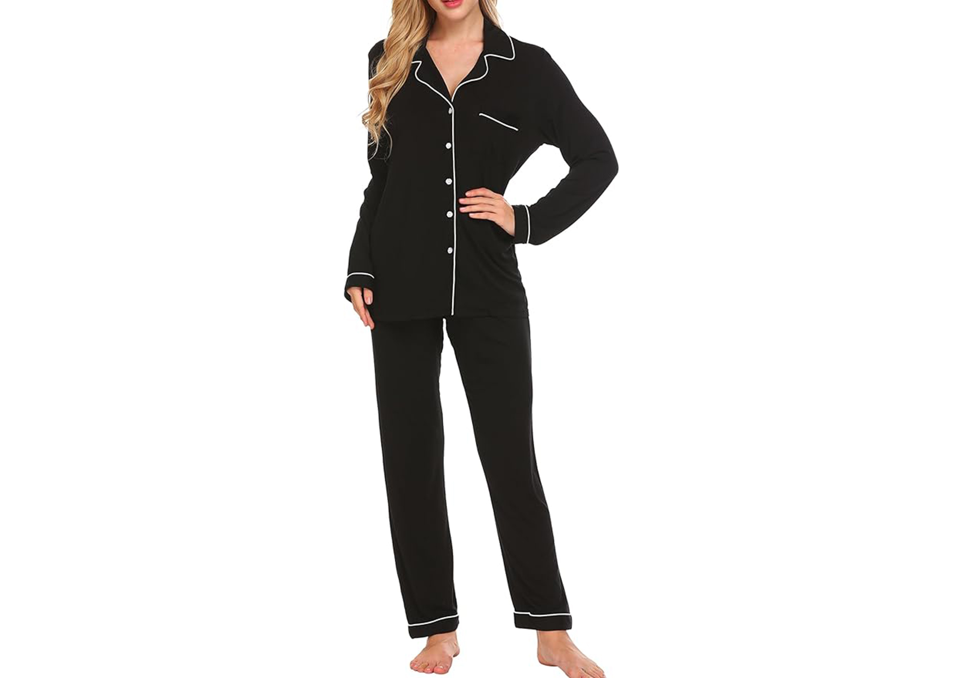 A model in pajamas