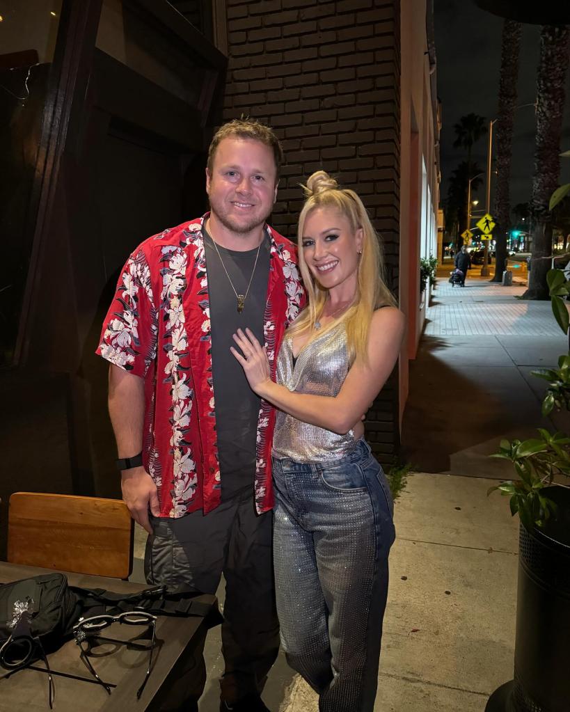Spencer Pratt and Heidi Montag pose together.